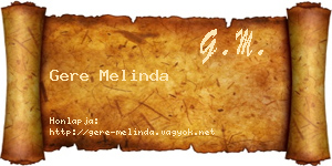 Gere Melinda névjegykártya