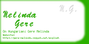 melinda gere business card